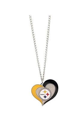 Pittsburgh Steelers Heart Swirl Necklace