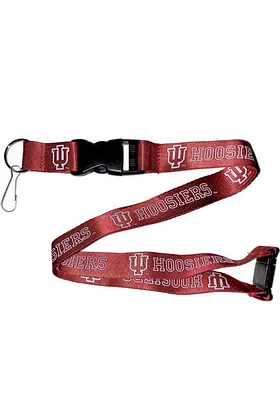 Indiana Hoosiers Team Logo Lanyard - Red
