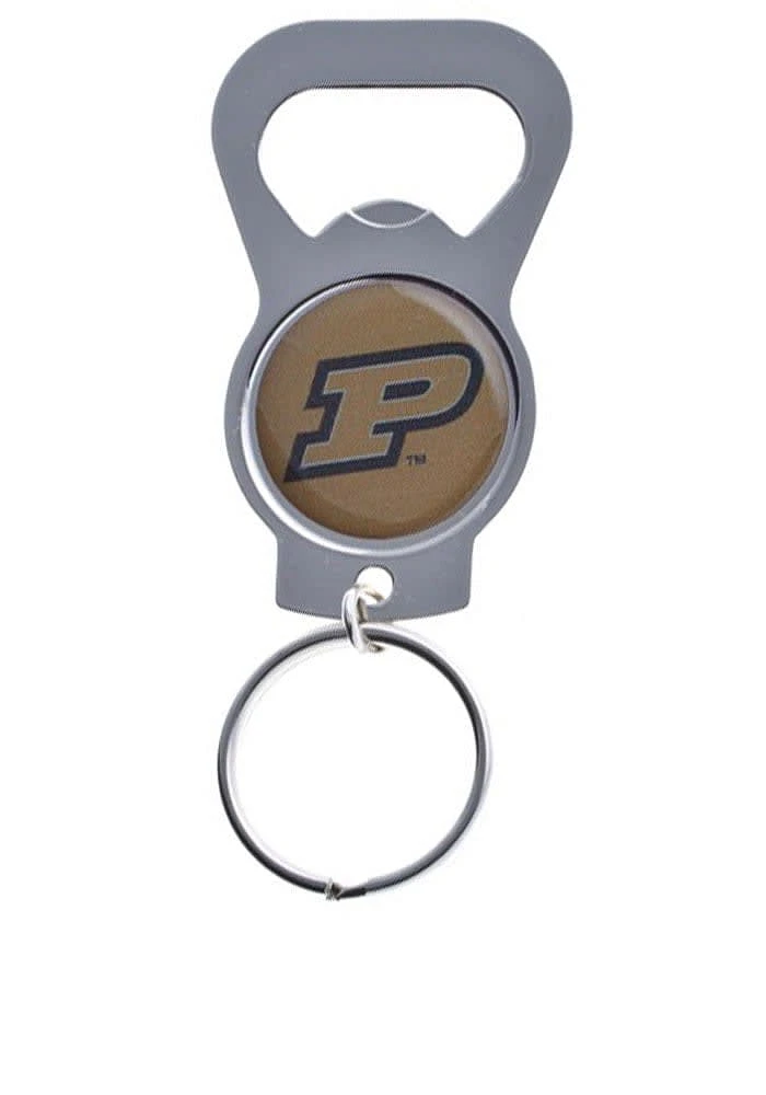 Purdue Boilermakers Bottle Opener Design Keychain - Silver
