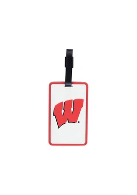 Wisconsin Badgers Red Rubber Luggage Tag