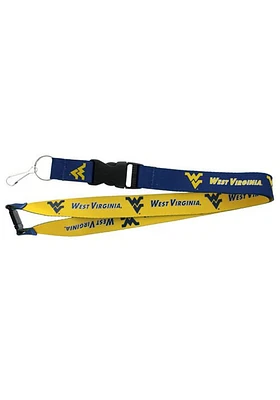 West Virginia Mountaineers Reversible Graphic Lanyard - Navy Blue