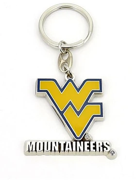 West Virginia Mountaineers Heavyweight Keychain - Silver