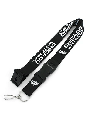 Chicago White Sox Script Black Lanyard - Black