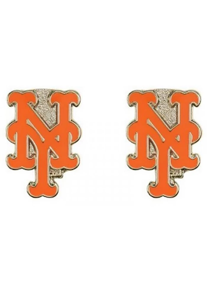 New York Mets Logo Post Womens Earrings