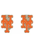 New York Mets Logo Post Womens Earrings