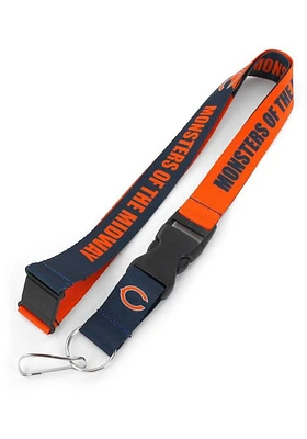 Chicago Bears Slogan Lanyard - Navy Blue