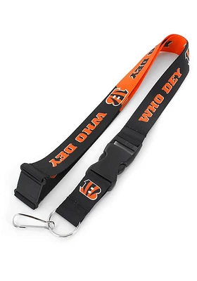 Cincinnati Bengals Slogan Lanyard - Orange