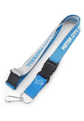 Detroit Lions Slogan Style Lanyard - Blue