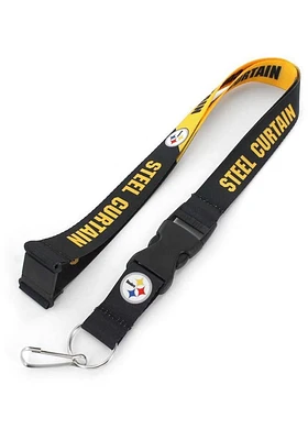 Pittsburgh Steelers Slogan Lanyard - Yellow