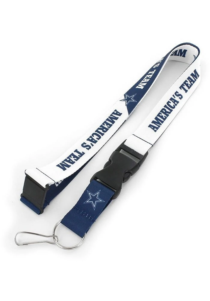 Dallas Cowboys Slogan Lanyard - Navy Blue