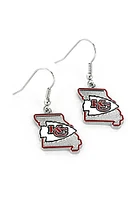 Kansas City Chiefs State Design Womens Earrings