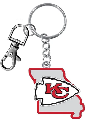 Kansas City Chiefs Home State Keychain - Red