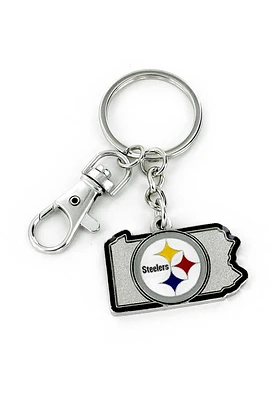 Pittsburgh Steelers Home State Keychain - Yellow