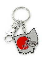 Cleveland Browns Home State Keychain - Orange