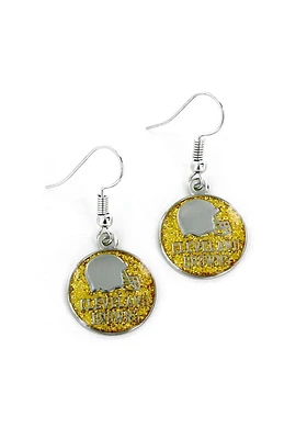 Cleveland Browns Glitter Dangler Womens Earrings
