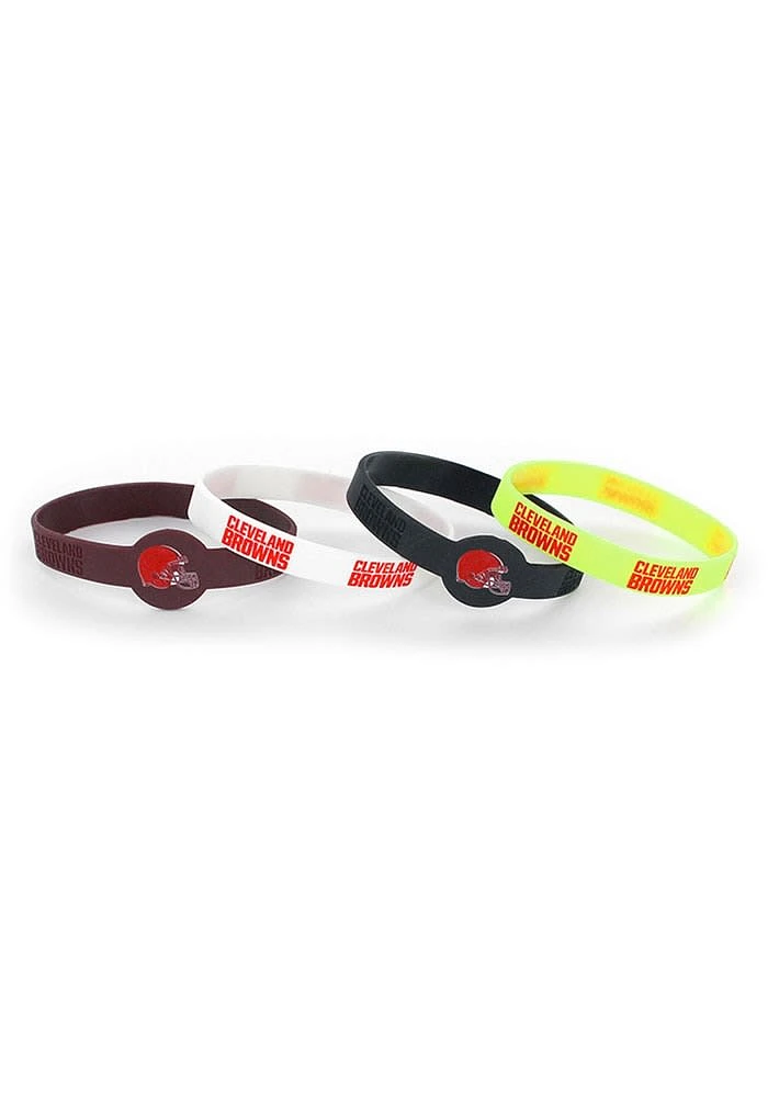 Cleveland Browns 4pk Silicone Kids Bracelet