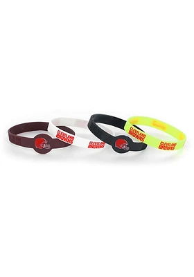 Cleveland Browns 4pk Silicone Kids Bracelet