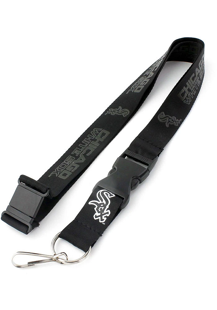 Chicago White Sox Monochrome Black Lanyard