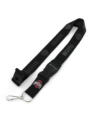 Ohio State Buckeyes Black Design Lanyard