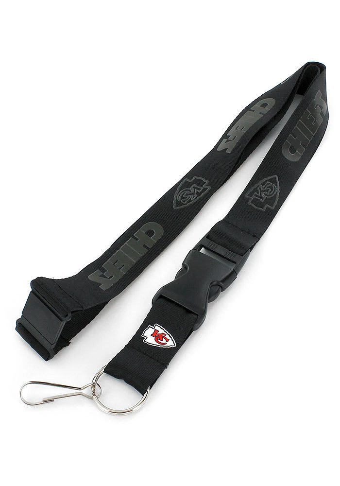 Kansas City Chiefs Black Lanyard - Black