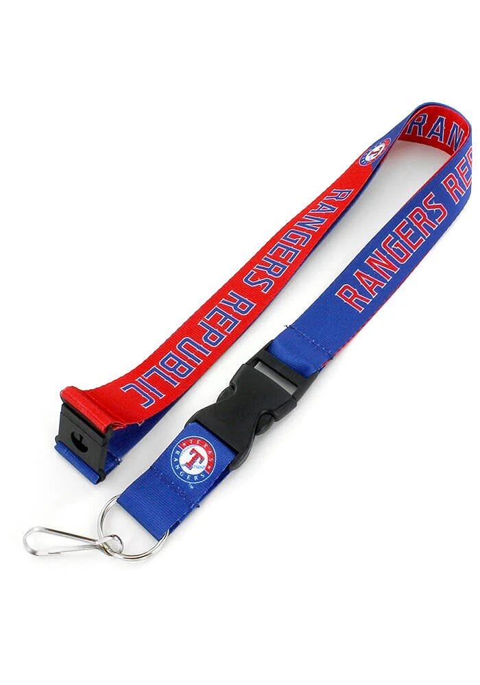 Texas Rangers Slogan Lanyard - Blue