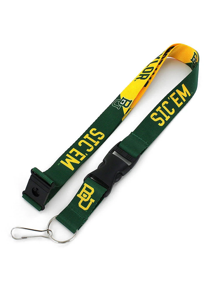 Baylor Bears Team Slogan Lanyard - Green