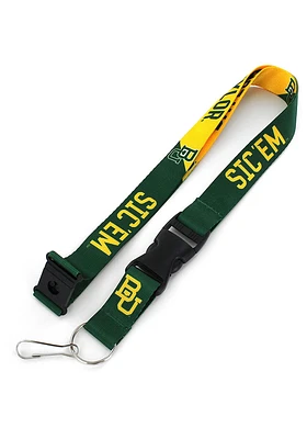 Baylor Bears Team Slogan Lanyard - Green