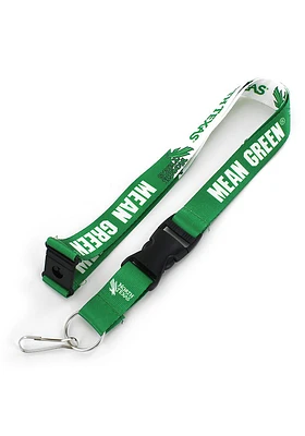 North Texas Mean Green Slogan Lanyard - Green