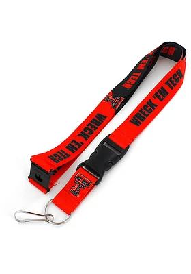 Texas Tech Red Raiders Slogan Lanyard - Red