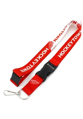 Detroit Red Wings Slogan Lanyard - Red