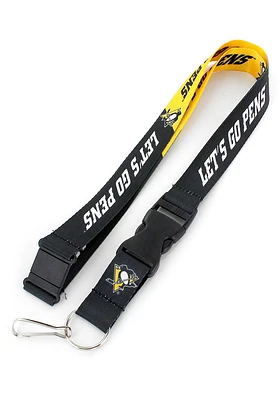 Pittsburgh Penguins Slogan Lanyard - Black