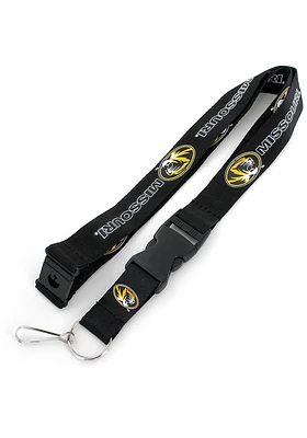 Missouri Tigers Black Buckle Lanyard - Black
