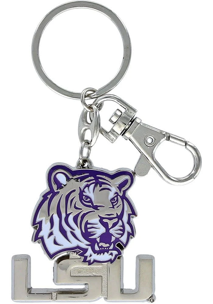 LSU Tigers Heavyweight Design Keychain - Purple