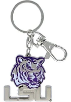 LSU Tigers Heavyweight Design Keychain - Purple