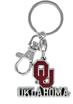 Oklahoma Sooners Heavyweight Design Keychain - Red