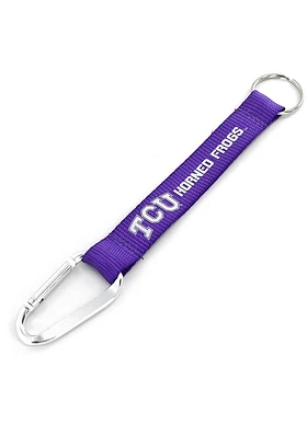 TCU Horned Frogs Carabiner Wristlet Keychain - Purple