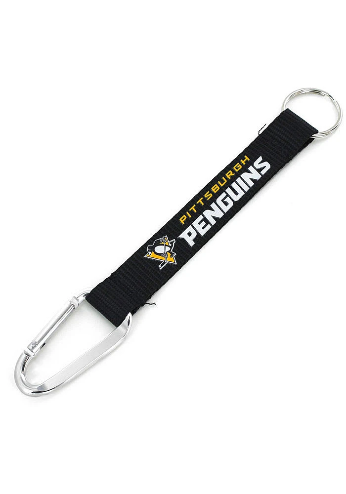 Pittsburgh Penguins Carabiner Wristlet Keychain - Black