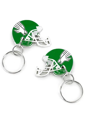 North Texas Mean Green Helmet Bottle Opener Keychain - Green