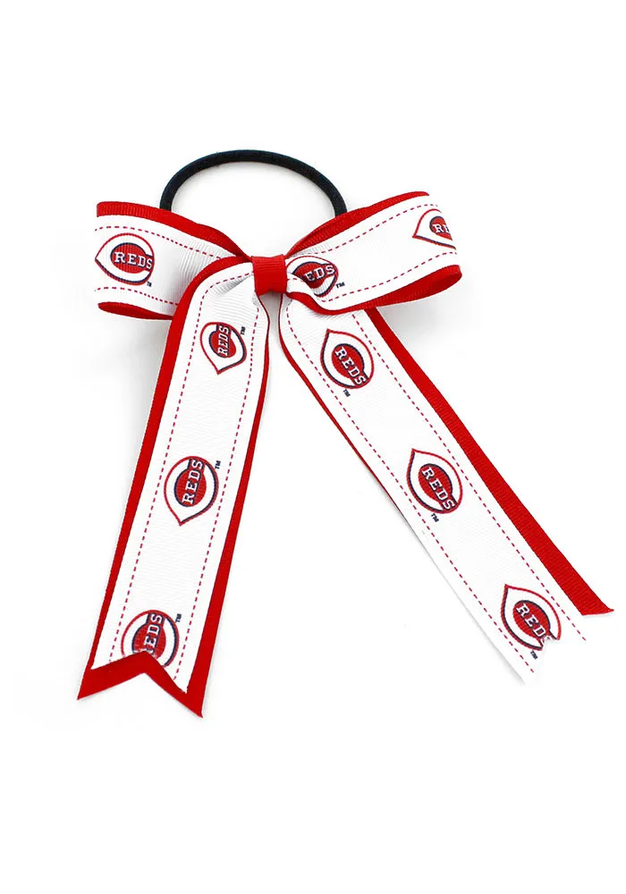 Cincinnati Reds Bow Ponytail Holder Kids Hair Ribbons