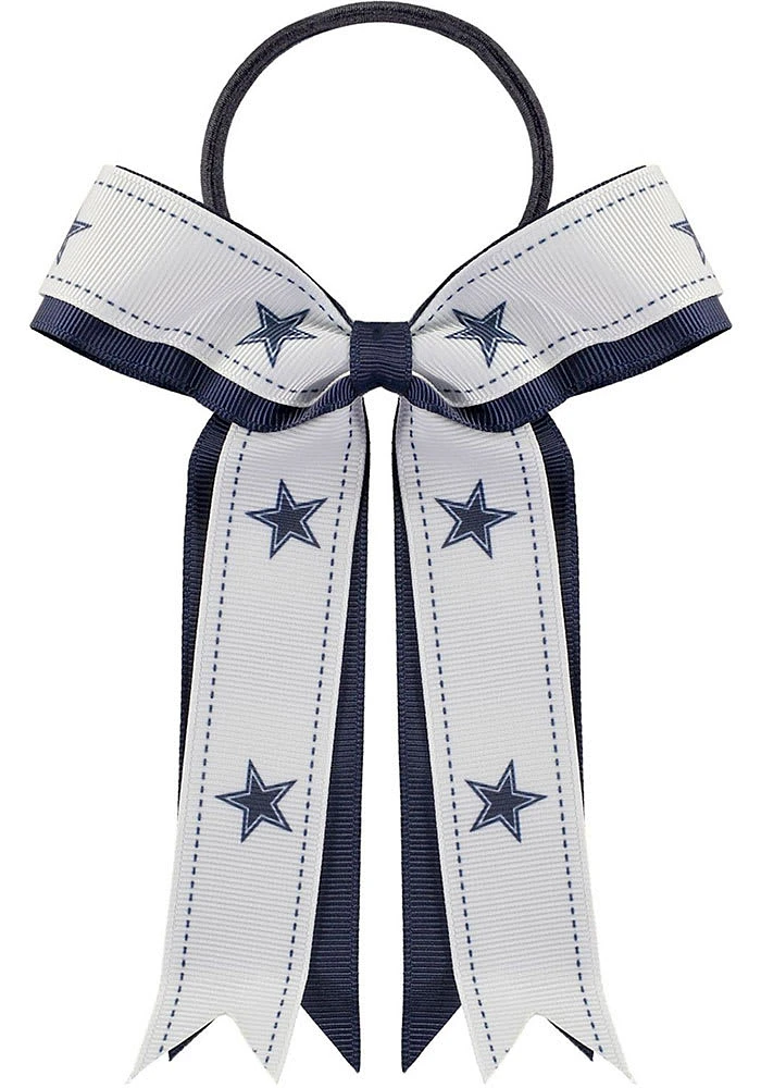 Dallas Cowboys Bow Ponytail Holder Kids Hair Ribbons