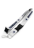 Dallas Cowboys Silver Buckle Lanyard - Silver