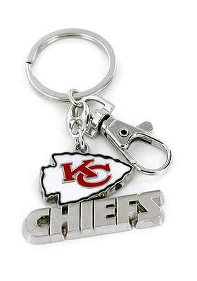 Kansas City Chiefs Heavyweight Silver Keychain - Silver