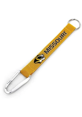 Missouri Tigers Carabiner Lanyard Keychain - Gold