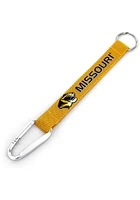 Missouri Tigers Carabiner Lanyard Keychain - Gold