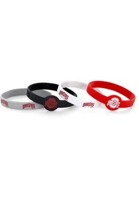Ohio State Buckeyes Silicone 4 Pack Kids Bracelet