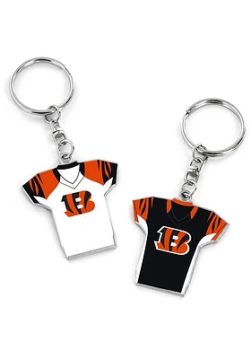 Cincinnati Bengals Reversible Home Away Jersey Keychain - Orange