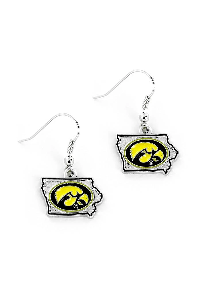 Iowa Hawkeyes State Design Womens Earrings