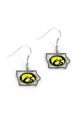 Iowa Hawkeyes State Design Womens Earrings