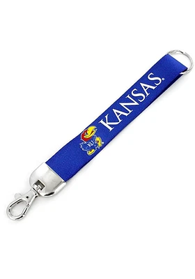 Kansas Jayhawks Deluxe Wristlet Keychain - Blue