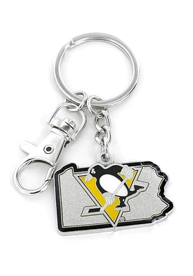 Pittsburgh Penguins Home State Keychain - Yellow
